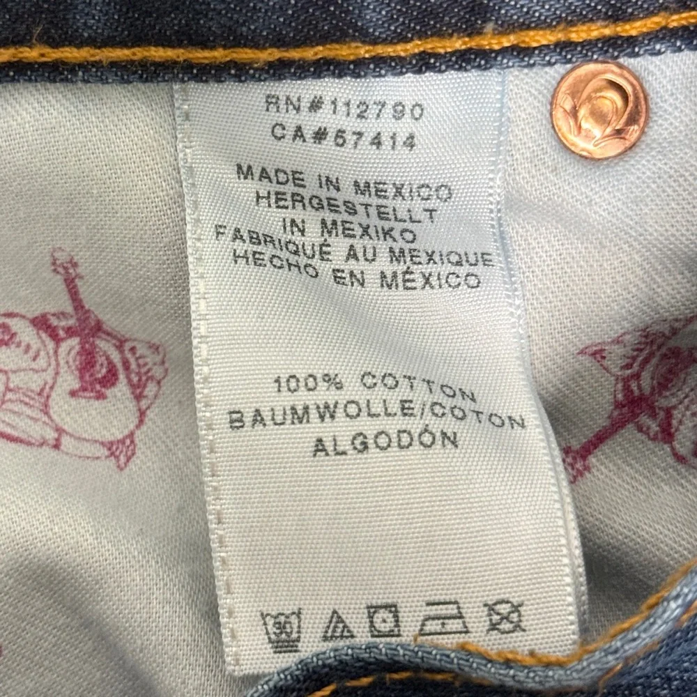 True Religion Men’s Slim Denim Jeans Boqd Lost Lagoon Blue Size‎ 34 Hemmed